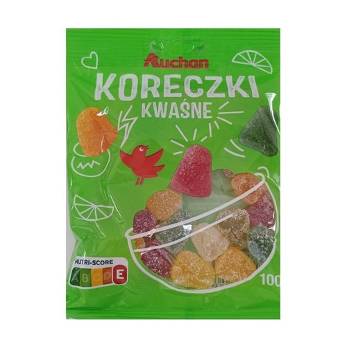 Żelki Koreczki kwaśne Auchan 100 g