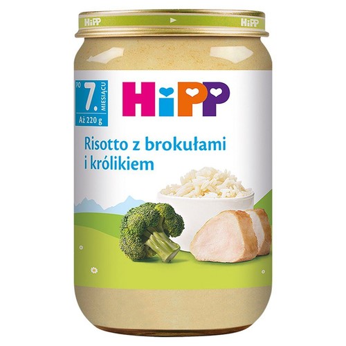 Risotto z brokułami i królikiem po 7. miesiącu HiPP 220 g