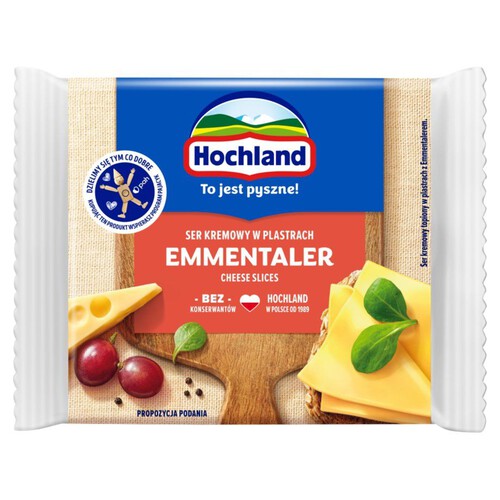 Emmentaler ser kremowy w plastrach Hochland 130 g