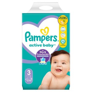Pieluszki Active baby 3  6-10 kg Pampers 152 sztuki