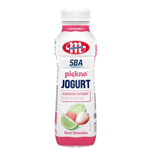 Jogurt pitny Piękno liczi-limonka   Mlekovita 330 g