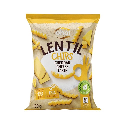 Chipsy z soczewicy o smaku sera cheddar oho! 100 g