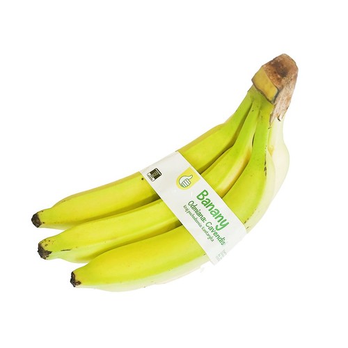 Banany Owoce  Auchan na wagę kiść 4-6 szt  ok 1 kg