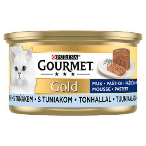 Mokra karma dla aktywnych kotów z tuńczykiem Gourmet 85 g
