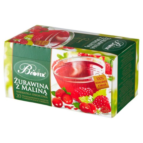 Herbata owocowa Żurawina z maliną   BiFix 20 torebek
