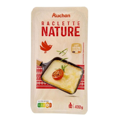 Ser Raclette szwajcarski półtwardy dojrzewający Auchan 400 g