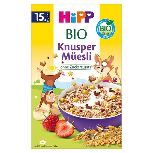 BIO Musli zbożowe z bananami i truskawkami HiPP 200 g