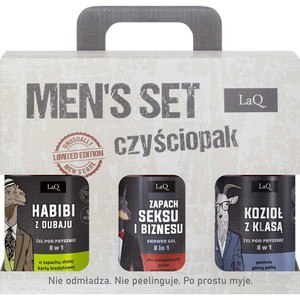 Czyściopak Męski czarne żele 3x500ml: Habibi, Zapach seksu i biznesu, Kozioł z Klasą biały-CZARNY LaQ 1 sztuka