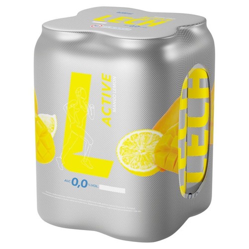 Piwo bezalkoholowe o smaku mango i cytryny alk. 0,0% obj. Lech 4 x 500 ml