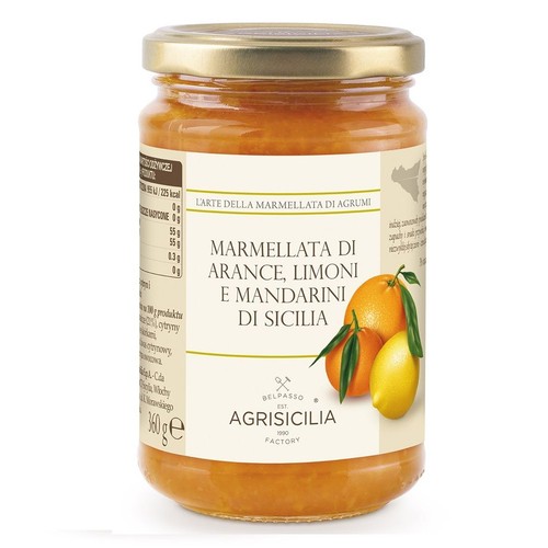 Marmolada z pomarańczy, cytryn i mandarynek  AGRISICILIA 360 g