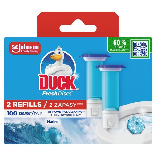 Żelowe krążki do WC o zapachu morskim zapas Duck 2 sztuki