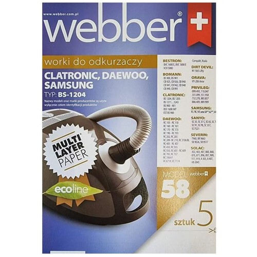 Worki do odkurzacza Webber Samsung/Clatronic/Daewoo Webber 5 sztuk