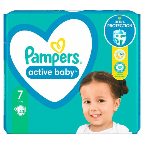 Pieluszki Active Baby 7 15+ kg Pampers 40 sztuk