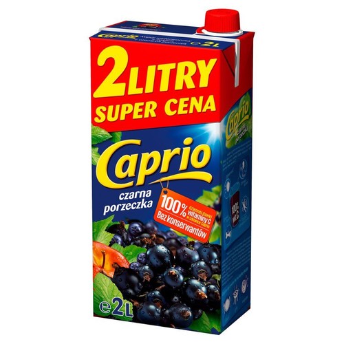 Napój niegazowany z czarnych porzeczek  Caprio 2 l