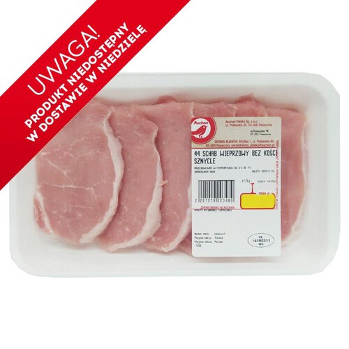 Schab wieprzowy bez kości sznycle Auchan na wagę ok. 500 g