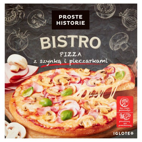 Pizza z szynką i pieczarkami Proste Historie 420 g