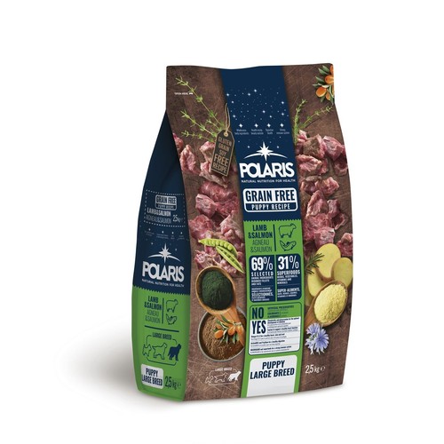 Karma sucha dla szczeniąt z jagnięciną i łososiem Polaris 2,5 kg
