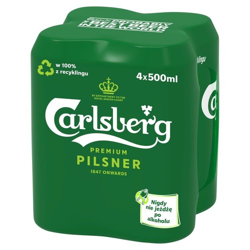Piwo jasne Premium Pilsner alk. 5,0% obj. Carlsberg 4 x 500 ml