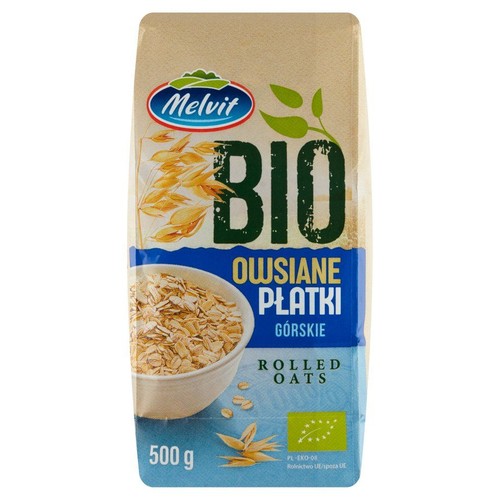 BIO Płatki owsiane górskie 500g Melvit 500 g