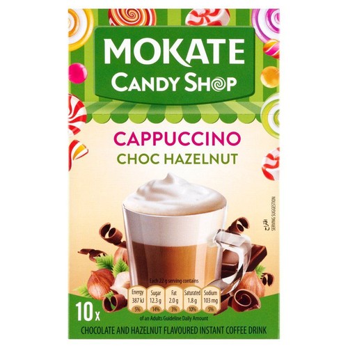 Cappuccino o smaku czekoladowo-orzechowym Candy Shop Mokate 10 x 22 g