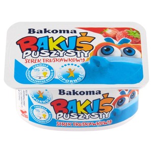 Bakuś puszysty serek truskawkowy  Bakoma 90 g