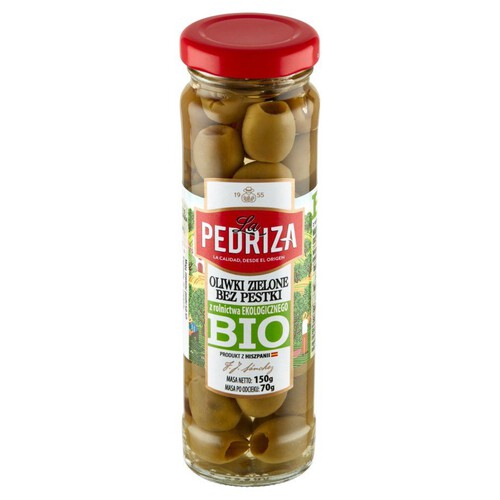 BIO Oliwki zielone bez pestki La Pedriza 150 g