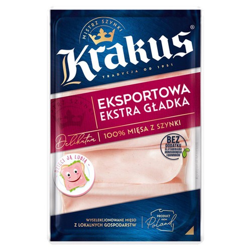 Szynka Eksportowa Ekstra  gładka Krakus 120 g