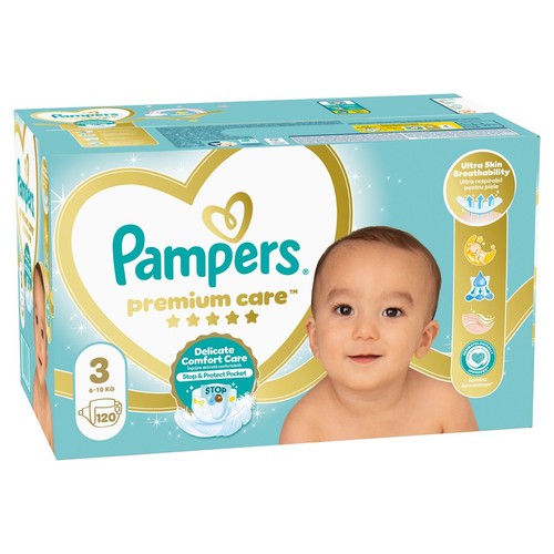Premium Care Pieluchy 3 6-10 kg Pampers 120 sztuk