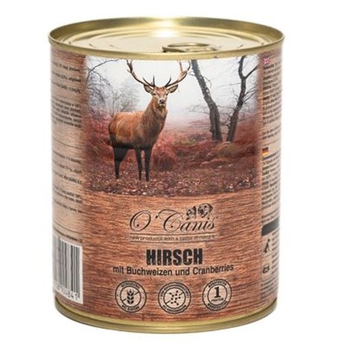 Karma mokra dla psów Jeleń z kaszą gryczaną   O'Canis 800 g