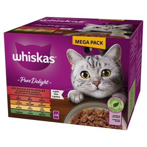 Karma mokra dla kotów Pure Delight mix Whiskas 24 x 85 g