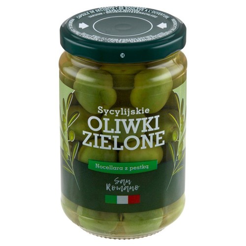 Oliwki sycylijskie Nocellara z pestką San Romano 180 g