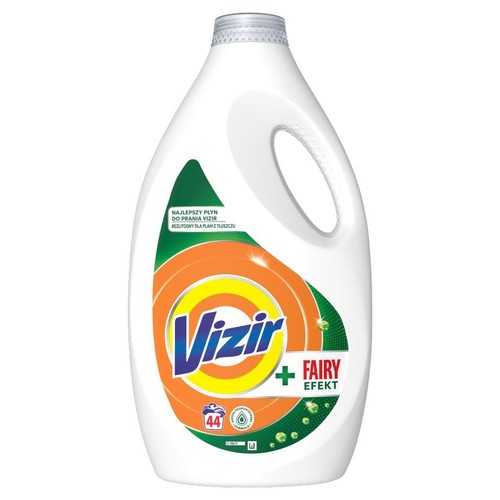 Płyn do prania + Fairy Efekt 44 prania   Vizir 1,98 l