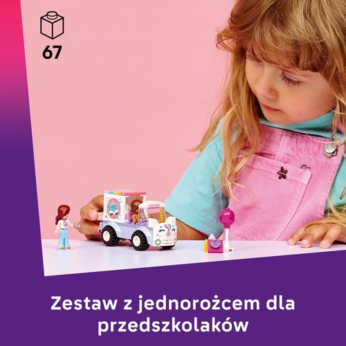 Zabawka Friends Jednorożcowa dostawa tortu 42675 LEGO 1 sztuka