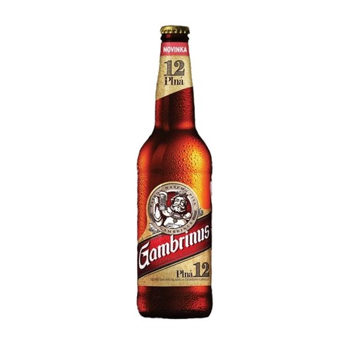 Piwo jasne lager Patron 12 alk. 5,2% obj. Gambrinus 500 ml