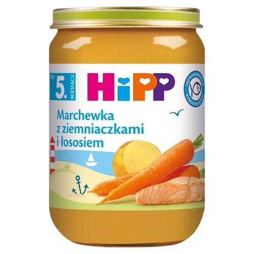 Marchewka z ziemniaczkami i łososiem po 5. miesiącu HiPP 190 g