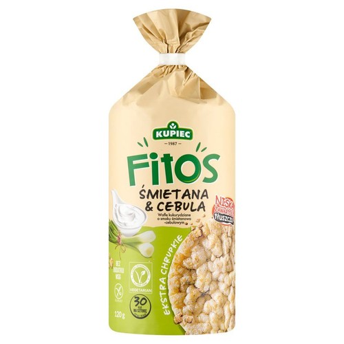 Wafle kukurydziane o smaku śmietany z cebulką  Kupiec 120 g
