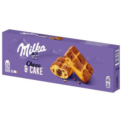 Ciastka biszkoptowe z kawałkami mlecznej czekolady Milka 5 x 35 g