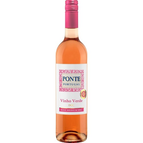 Wino różowe półwytrawne Vinho Verde Rose DOC alk. 10,0% obj. Ponte Portugal 750 ml