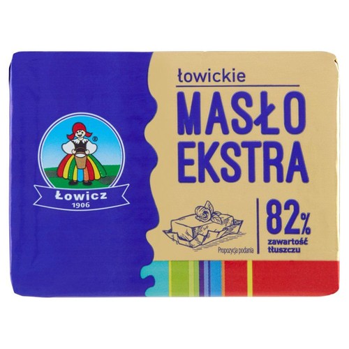 Masło ekstra łowickie 82% tłuszczu Łowicz 200 g
