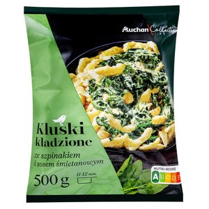 Kluski kładzione ze szpinakiem Auchan Collection  500 g