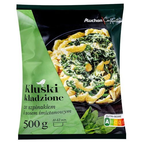 Kluski kładzione ze szpinakiem Auchan Collection  500 g