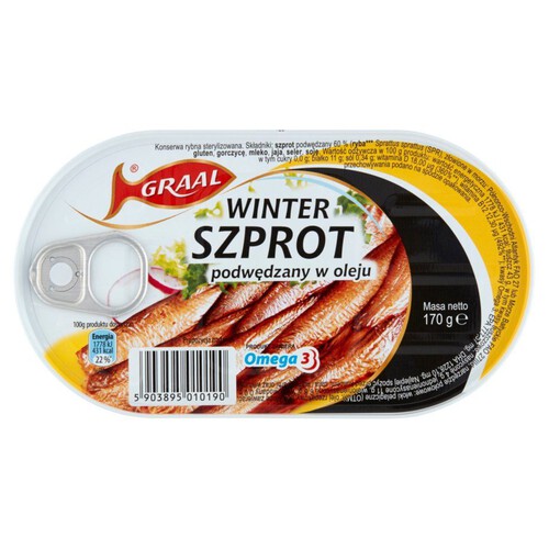 Winter Szprot podwędzany w oleju GRAAL 170 g