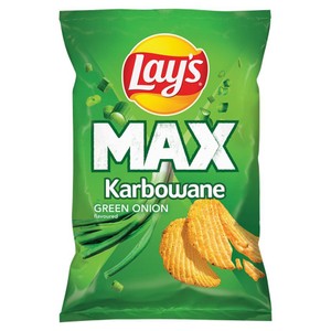 Chipsy ziemniaczane karbowane o smaku zielonej cebulki Lay's 190 g