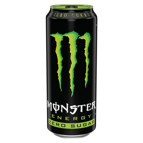 Gazowany napój energetyzujący z tauryną, żen-szeniem, L-karnityną, kofeiną z dodatkiem witamin z grupy B Monster 500 ml