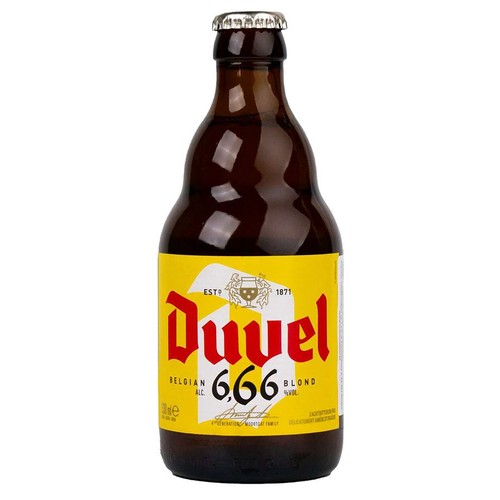 Piwo belgijskie Blonde Ale 6,66 alk. 8,5% obj. Duvel 330 ml