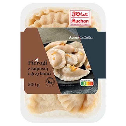 Pierogi z kapustą i grzybami Auchan Collection  500 g