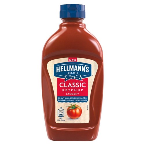 Ketchup łagodny classic Hellmann's 477 g