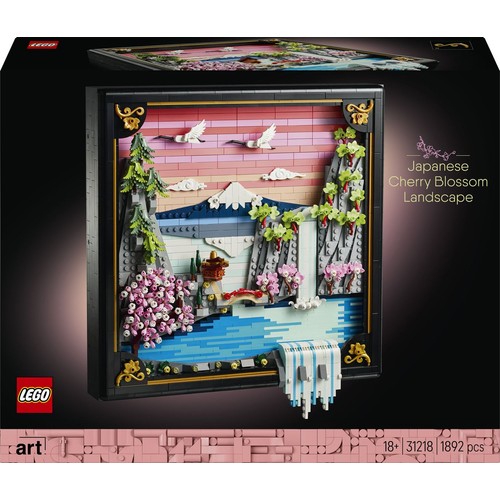 Art Japoński krajobraz z kwitnącą wiśnią 31218, dekoracja ścienna LEGO 1 sztuka