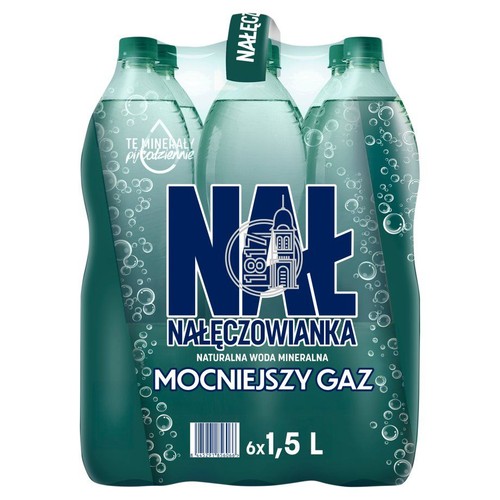Woda mineralna mocniejszy gaz Nałęczowianka 6 x 1,5 l