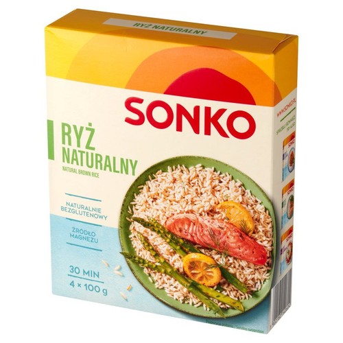 Ryż naturalny brązowy Sonko 4 x 100 g
